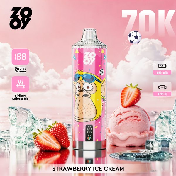 ZOOY VAPE Crystal 70K Strawberry Ice Cream ZOOY VAPE Crystal 70K Strawberry Ice Cream