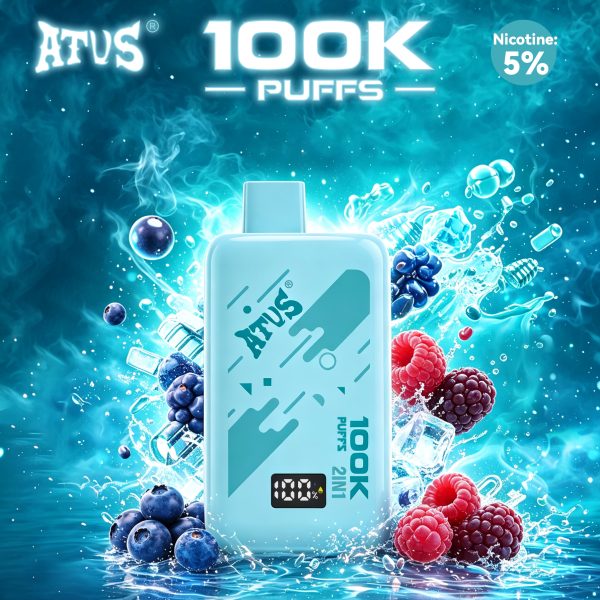 ATVS 100K 2 in 1 Disposable Vape Blueberry & Blueberry Sour Raspberry