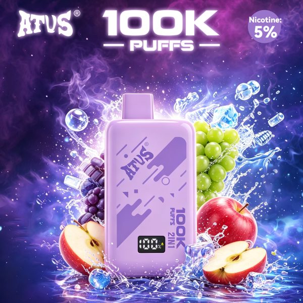 ATVS 100K 2 in 1 Disposable Vape Grape Ice & Double Apples