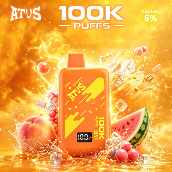 ATVS 100K 2 in 1 Disposable Vape Peach & Watermelon