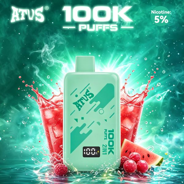 ATVS 100K 2 in 1 Disposable Vape Red Drink & Raspberry Watermelon