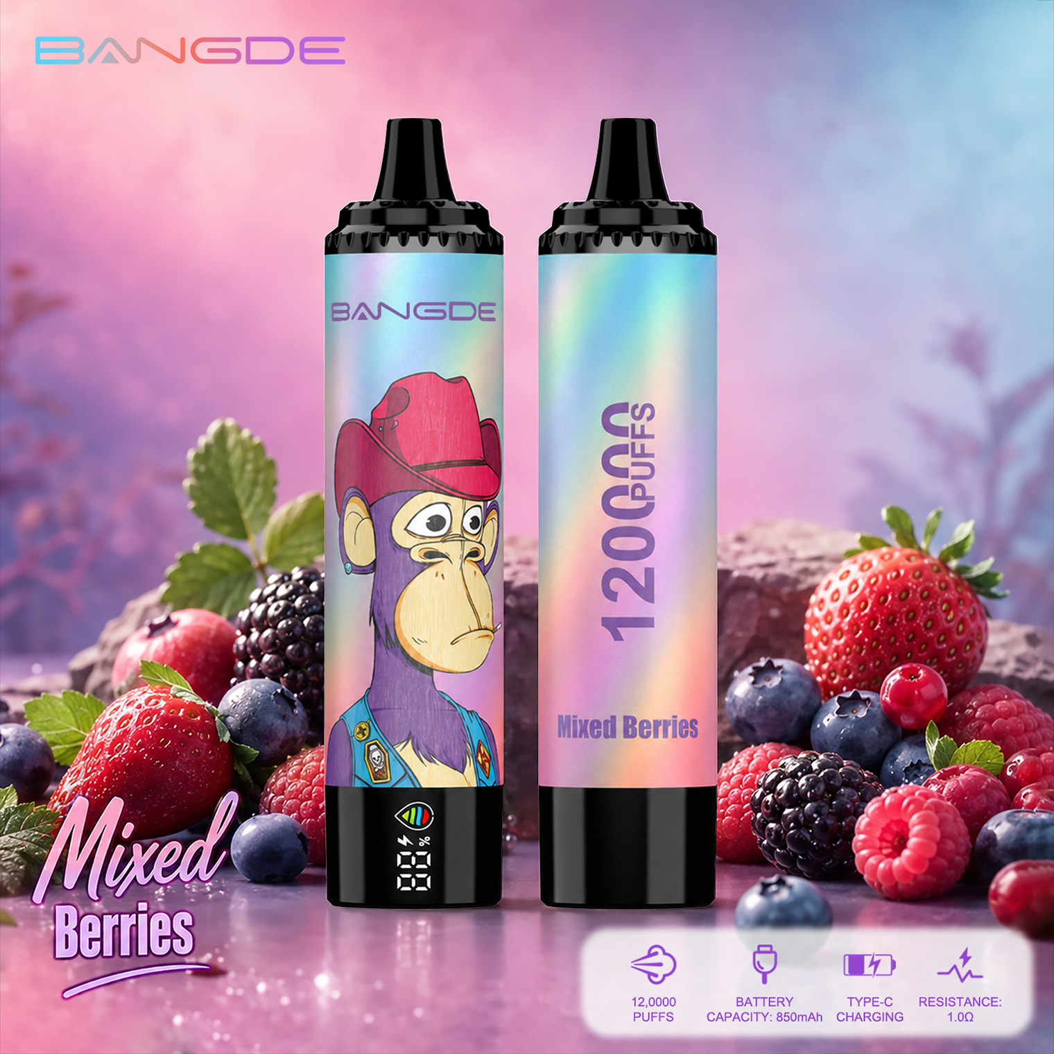 fruit flavored disposable vapes Bang DE 120000 Puffs Smart Screen Vape Wholesale Kits Kit Pod Drag Nano Flavours:Lemon Blueberry Raspberry Ice