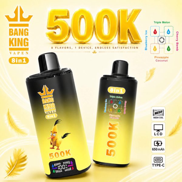Bang King 500K 8 in 1 Flavor Vape 01