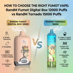 Fumot Digital Box 12000 Puffs vs RandM Tornado 15000 Puffs
