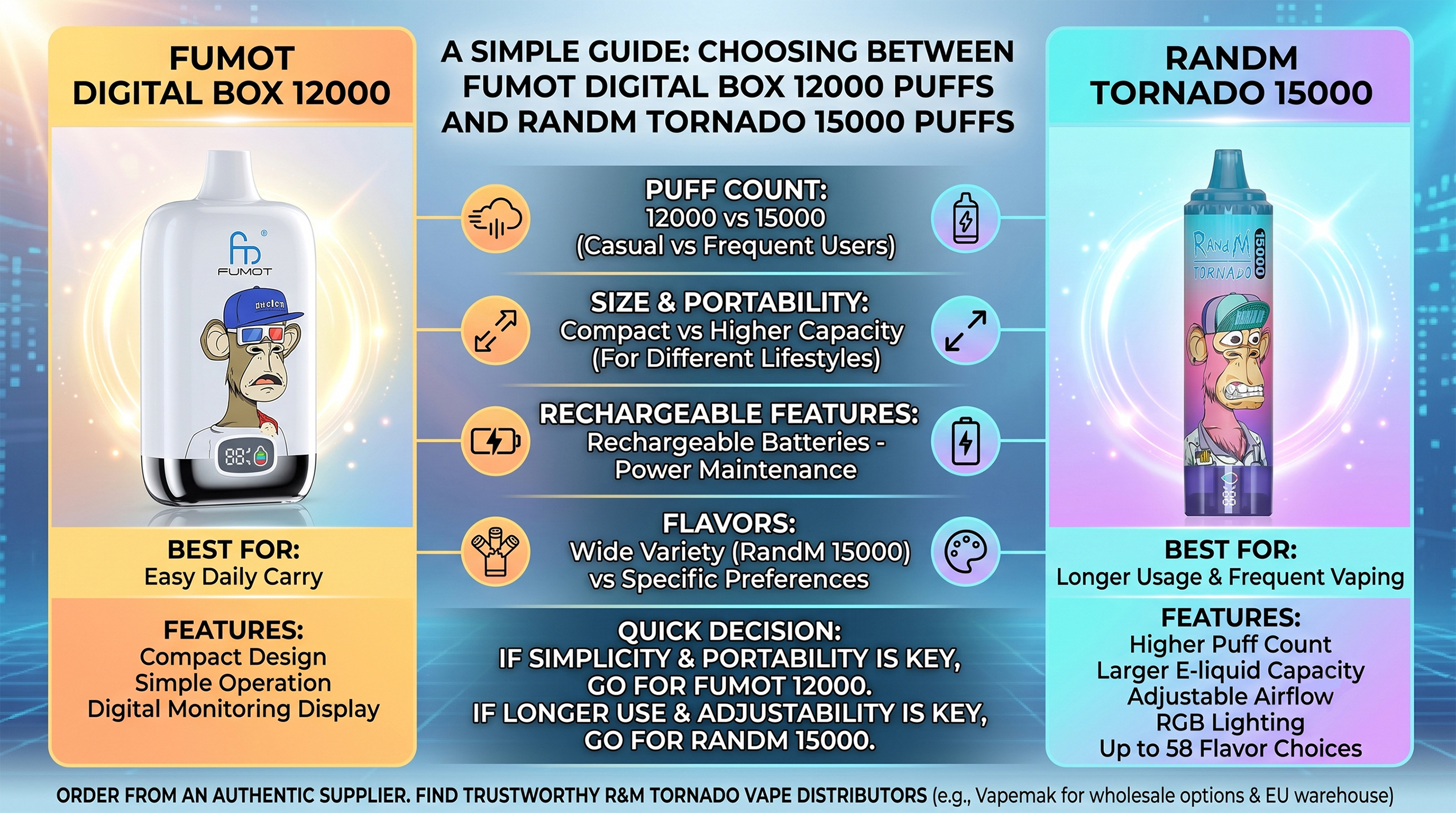 Fumot Vapes Comparison Poster