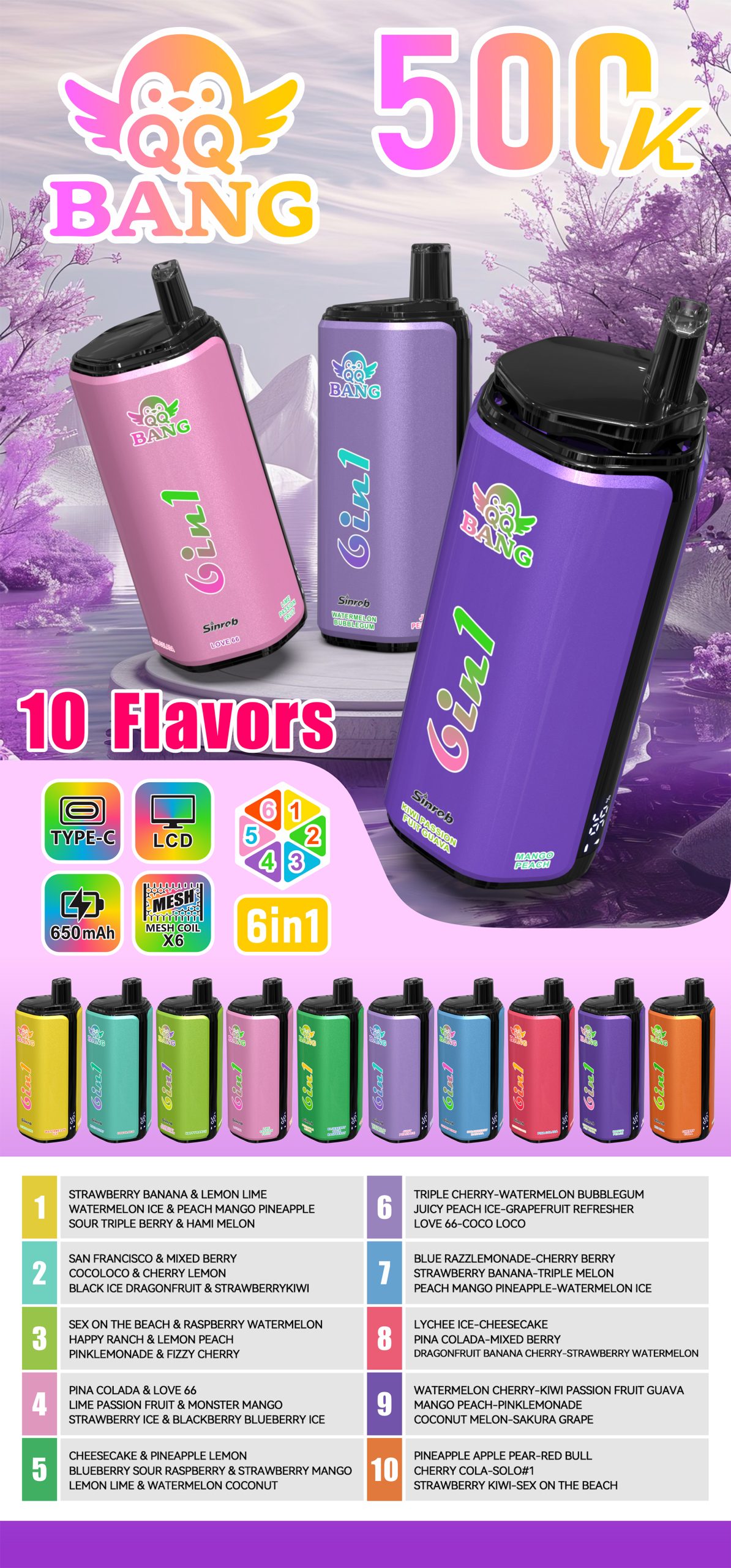 QQ Bang 500000 Puffs Original Disposable Vape Bulk Buy
