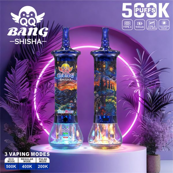 QQ Bang Shisha 500000 Puffs Dual Mesh Rechargeable Vape 08 QQ Bang Shisha 500000 Puffs Dual Mesh Rechargeable Vape 08