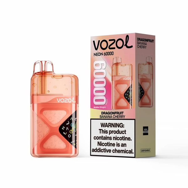 Vozol Neon 60000 Puffs Disposable Vape Dragonfruit Banana Cherry