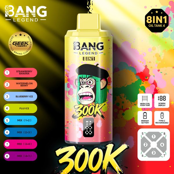 Bang Legend Geek 300K Puffs 8 IN 1 Vape Flavor 04