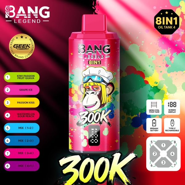 Bang Legend Geek 300K Puffs 8 IN 1 Vape Flavor 05