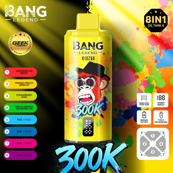 Bang Legend Geek 300K Puffs 8 IN 1 Vape Flavor 07